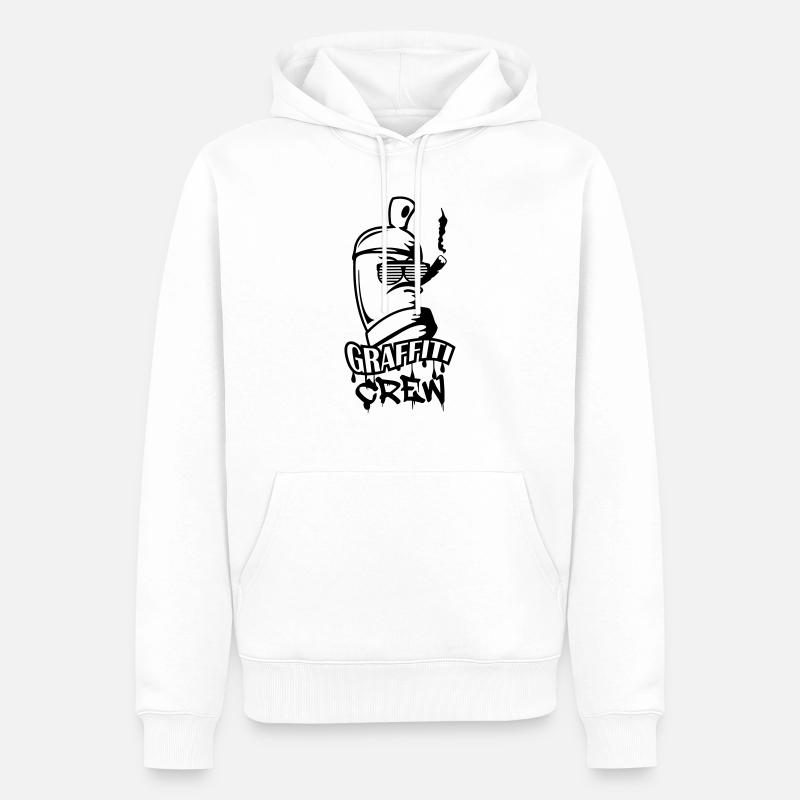 Équipe de graffiti - Sweat à capuche Premium bio Homme - blanc