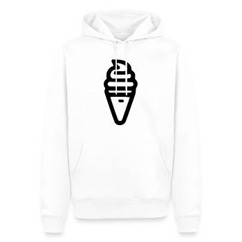 Eis - Männer Premium Bio Hoodie - Weiß - Vorne - Nico (187cm)