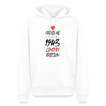 1943 Limited Edition - Men’s Premium Organic Hoodie - white - Front - Nico (187cm)