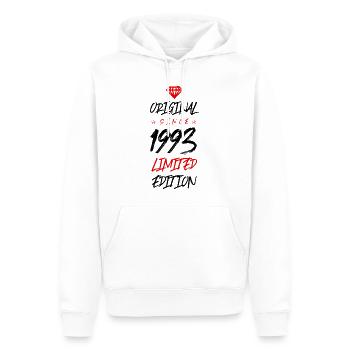 1993 limited edition - Männer Premium Bio Hoodie - Weiß - Vorne - Nico (187cm)