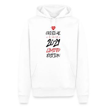 2021 limited edition - Männer Premium Bio Hoodie - Weiß - Vorne - Nico (187cm)