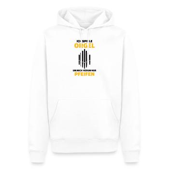 Orgel - Männer Premium Bio Hoodie - Weiß - Vorne - Nico (187cm)