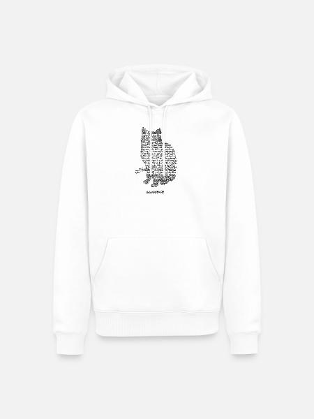 Katze Professor Geschenk Physik Schule Atom - Männer Premium Bio Hoodie - Weiß