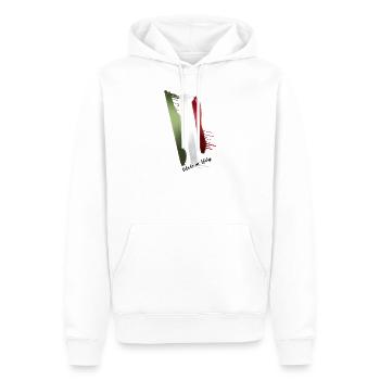 italien,made in italy,flagge, italienisch - Männer Premium Bio Hoodie - Weiß - Vorne - Nico (187cm)