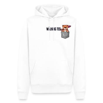 The walking ted pocket - Männer Premium Bio Hoodie - Weiß - Vorne - Nico (187cm)