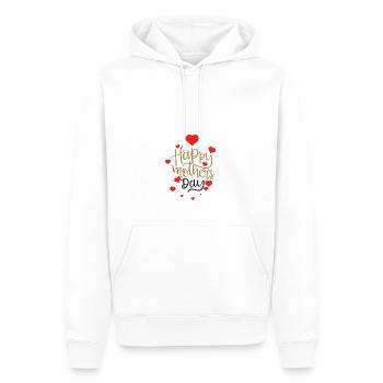 happy moleres day - Sweat à capuche Premium bio Homme - blanc - Devant - Nico (187cm)