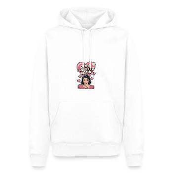 Queef Queen Queefed Humour adulte Queefing - Sweat à capuche Premium bio Homme - blanc - Devant - Nico (187cm)