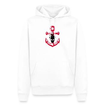 anker_schaedel - Men’s Premium Organic Hoodie - white - Front - Nico (187cm)
