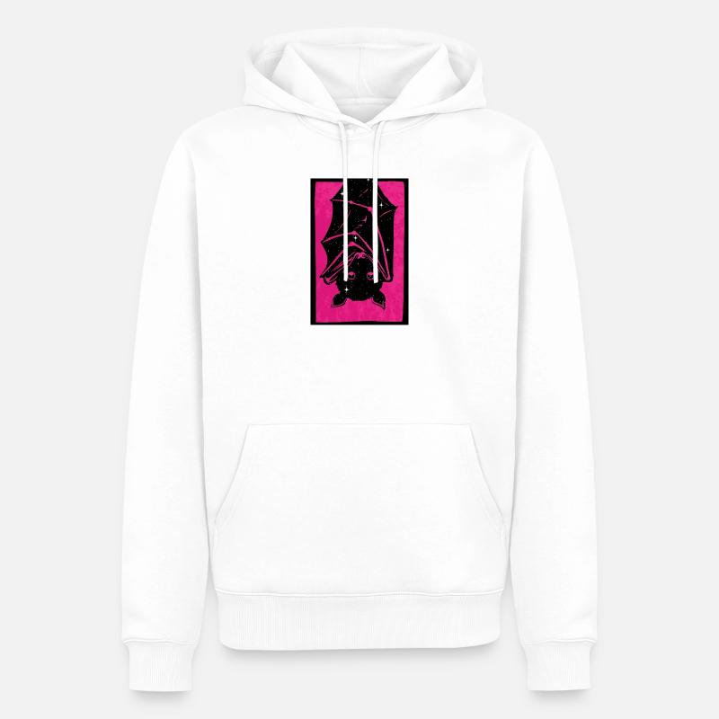 Impression de Spacebat - Sweat à capuche Premium bio Homme - blanc