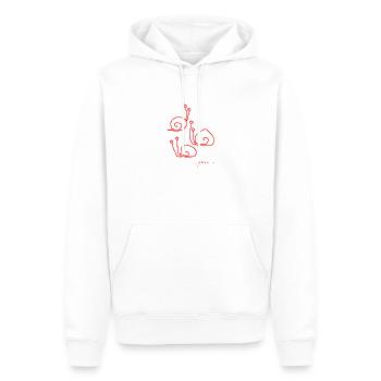 Escargotsmeeting © Chyropterum Innoxius - Sweat à capuche Premium bio Homme - blanc - Devant - Nico (187cm)