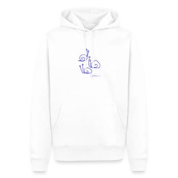 Escargotsmeeting © Chyropterum Innoxius - Sweat à capuche Premium bio Homme - blanc - Devant - Nico (187cm)