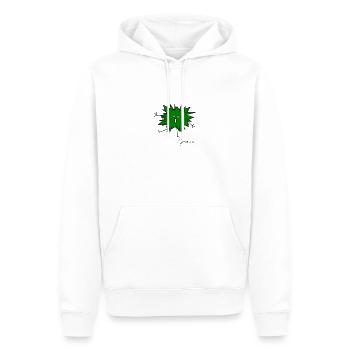 Flauschtier stachelig - Bestiolus Spinosus - Männer Premium Bio Hoodie - Weiß - Vorne - Nico (187cm)