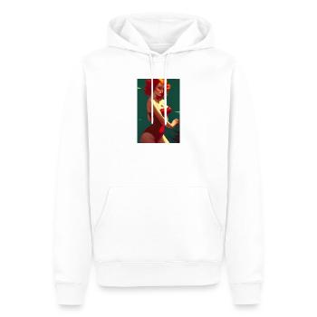 Pin up 1 - Männer Premium Bio Hoodie - Weiß - Vorne - Nico (187cm)