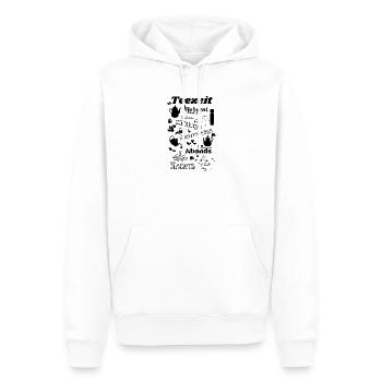 Teezeit ist zu jeder Tageszeit Tee trinken Sprüche - Männer Premium Bio Hoodie - Weiß - Vorne - Nico (187cm)