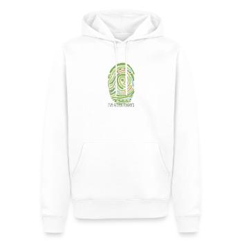 Empreinte digitale du jardin - Sweat à capuche Premium bio Homme - blanc - Devant - Nico (187cm)