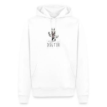 Dogtor Docteur Doc Docteur Drôle Chien Animaux Médecine - Sweat à capuche Premium bio Homme - blanc - Devant - Nico (187cm)