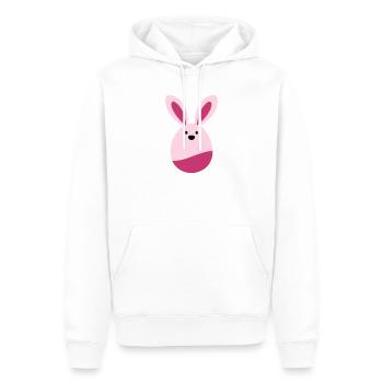 Hare - Men’s Premium Organic Hoodie - white - Front - Nico (187cm)