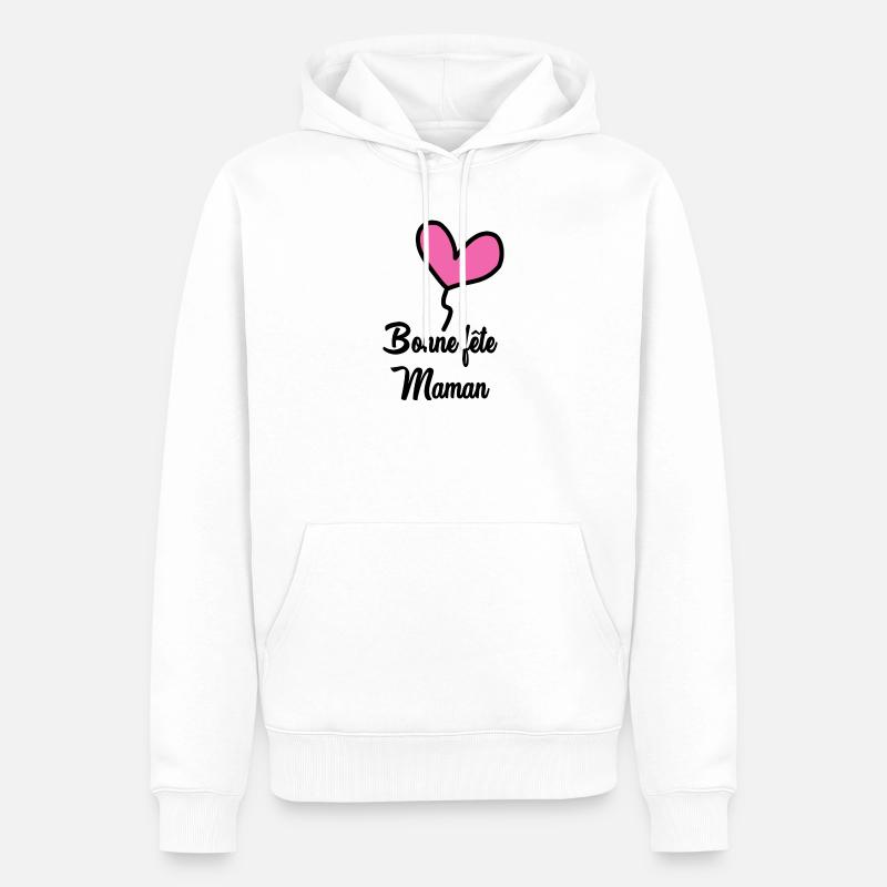MUTTERTAG. SCHÖNEN MUTTERTAG - Männer Premium Bio Hoodie - Weiß