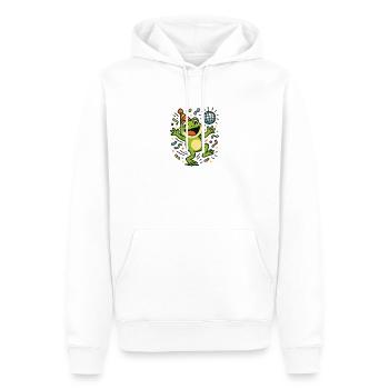 Party-Frosch - Männer Premium Bio Hoodie - Weiß - Vorne - Nico (187cm)
