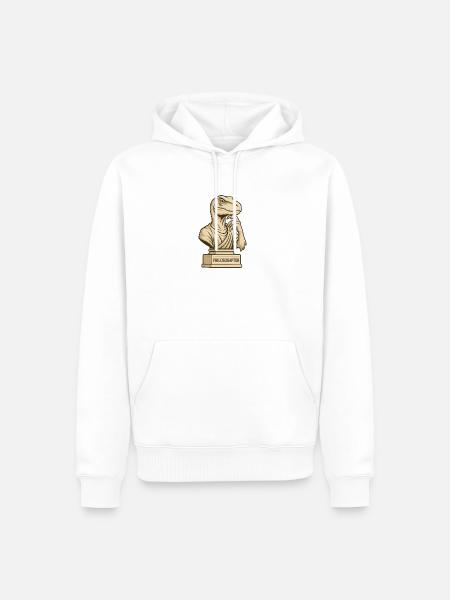 Philosoraptor - Männer Premium Bio Hoodie - Weiß