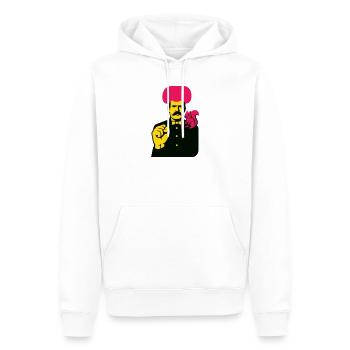 Strange Art Man - Männer Premium Bio Hoodie - Weiß - Vorne - Nico (187cm)