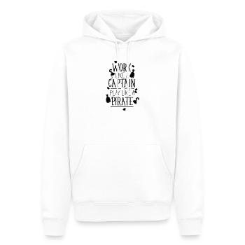 Design Graphique Abstrait Coloré - Sweat à capuche Premium bio Homme - blanc - Devant - Nico (187cm)