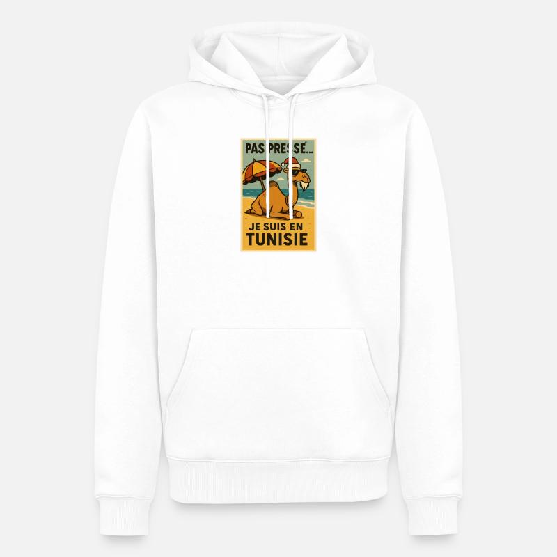 Weihnachtskamel in Tunesien - Männer Premium Bio Hoodie - Weiß
