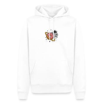 Weltraum-Astronaut mit Donut-Planet - Männer Premium Bio Hoodie - Weiß - Vorne - Nico (187cm)