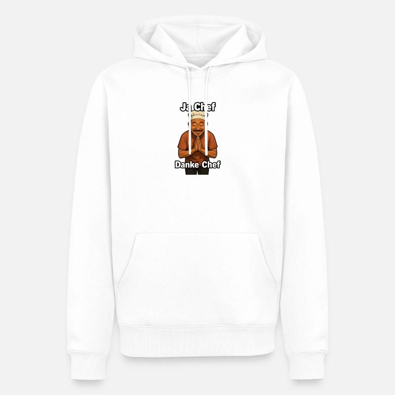 Ja Chef Danke Chef Dankbarer Koch - Männer Premium Bio Hoodie - Weiß