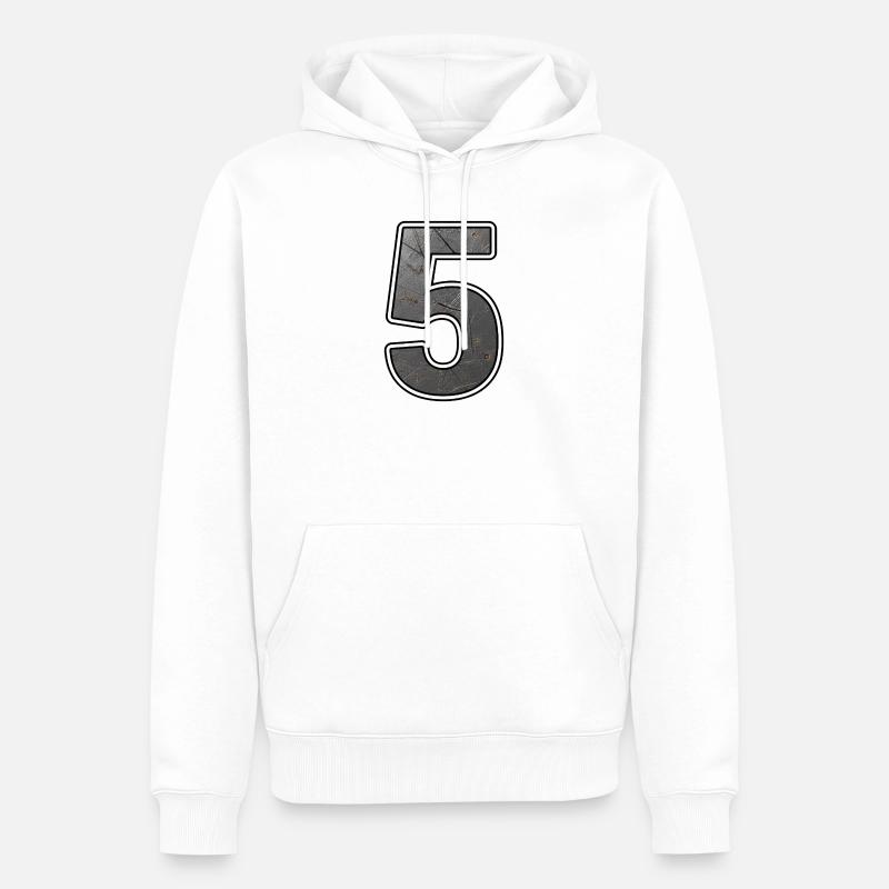 Conception de Rusty 5 - Sweat à capuche Premium bio Homme - blanc