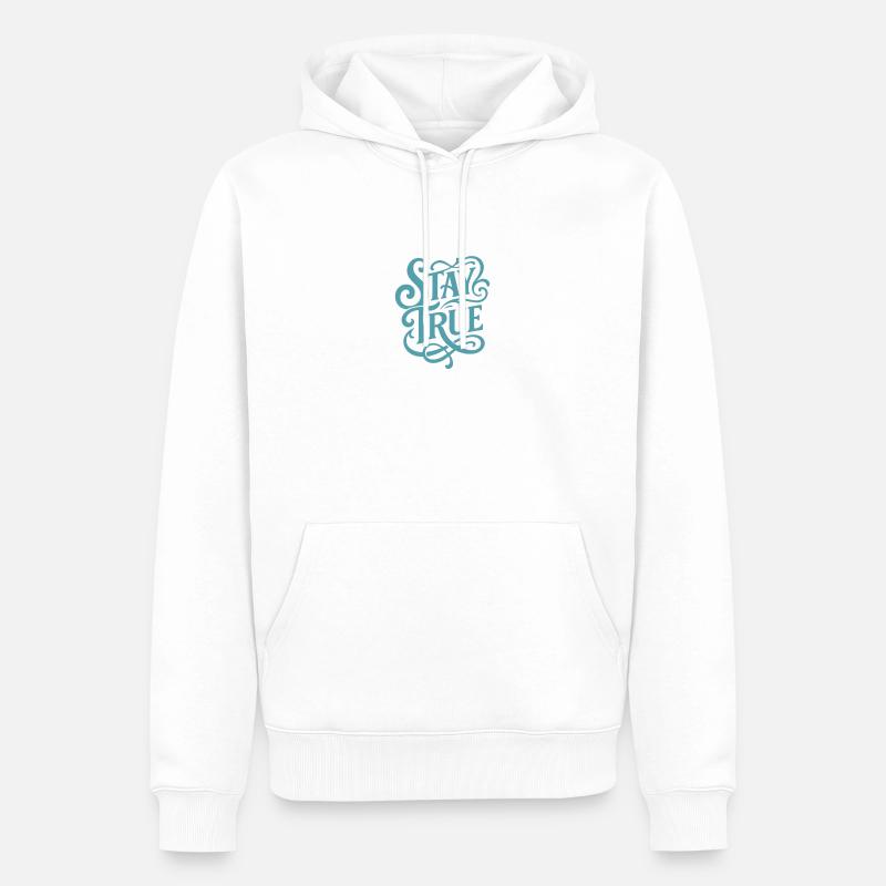Stad True Typography Swing - Sweat à capuche Premium bio Homme - blanc