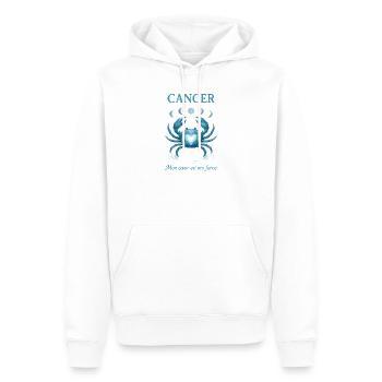 Signe astrologique du Cancer - Astrologie - Sweat à capuche Premium bio Homme - blanc - Devant - Nico (187cm)