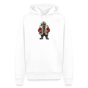 Truthahn Cool Winter - Männer Premium Bio Hoodie - Weiß - Vorne - Nico (187cm)