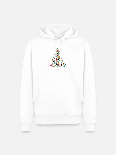 Have a Cool Yule! – Retro Weihnachtsdesign - Männer Premium Bio Hoodie - Weiß