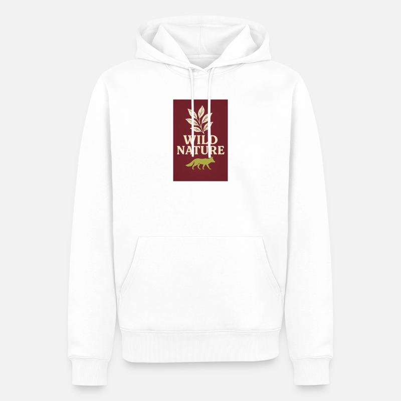 903E7BB2-E856-41AA-A23F-B3E2B4698455 - Sweat à capuche Premium bio Homme - blanc