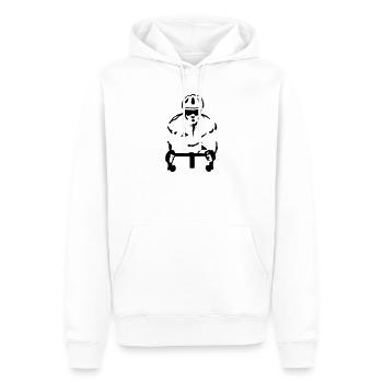 Coureur - Sweat à capuche Premium bio Homme - blanc - Devant - Nico (187cm)