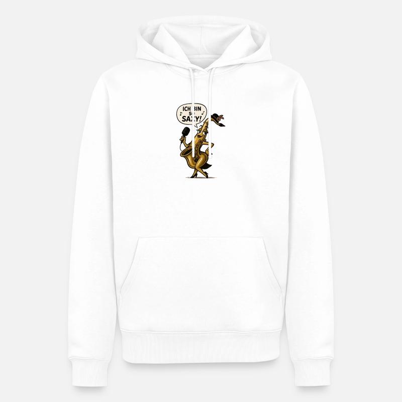 Ich bin so Saxy – Saxophon Diva - Männer Premium Bio Hoodie - Weiß