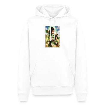 DZ Manga – Femme - Sweat à capuche Premium bio Homme - blanc - Devant - Nico (187cm)