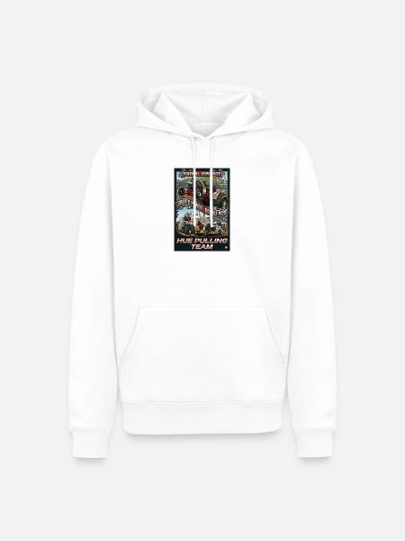 Vintage radial Engine - Sweat à capuche Premium bio Homme - blanc
