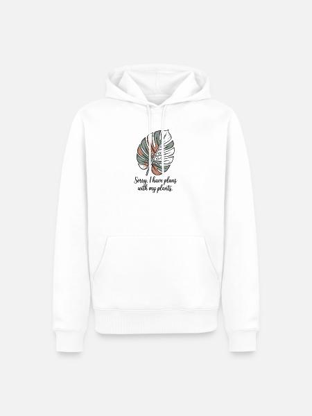 Lustiger Pflanzeneltern – Monstera Botanischer Garten - Männer Premium Bio Hoodie - Weiß