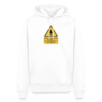 Schubsen - Männer Premium Bio Hoodie - Weiß - Vorne - Nico (187cm)