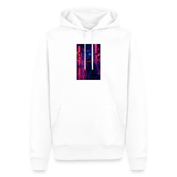 RockyZoo26 - Männer Premium Bio Hoodie - Weiß - Vorne - Nico (187cm)