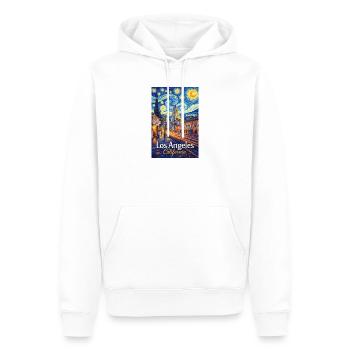 Los Angeles, Californie - Sweat à capuche Premium bio Homme - blanc - Devant - Nico (187cm)