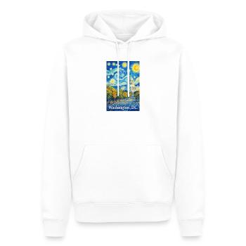 Washington, D.C. - Men’s Premium Organic Hoodie - white - Front - Nico (187cm)