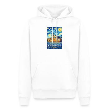 KIDSGROVE England Wirbelhimmel - Männer Premium Bio Hoodie - Weiß - Vorne - Nico (187cm)