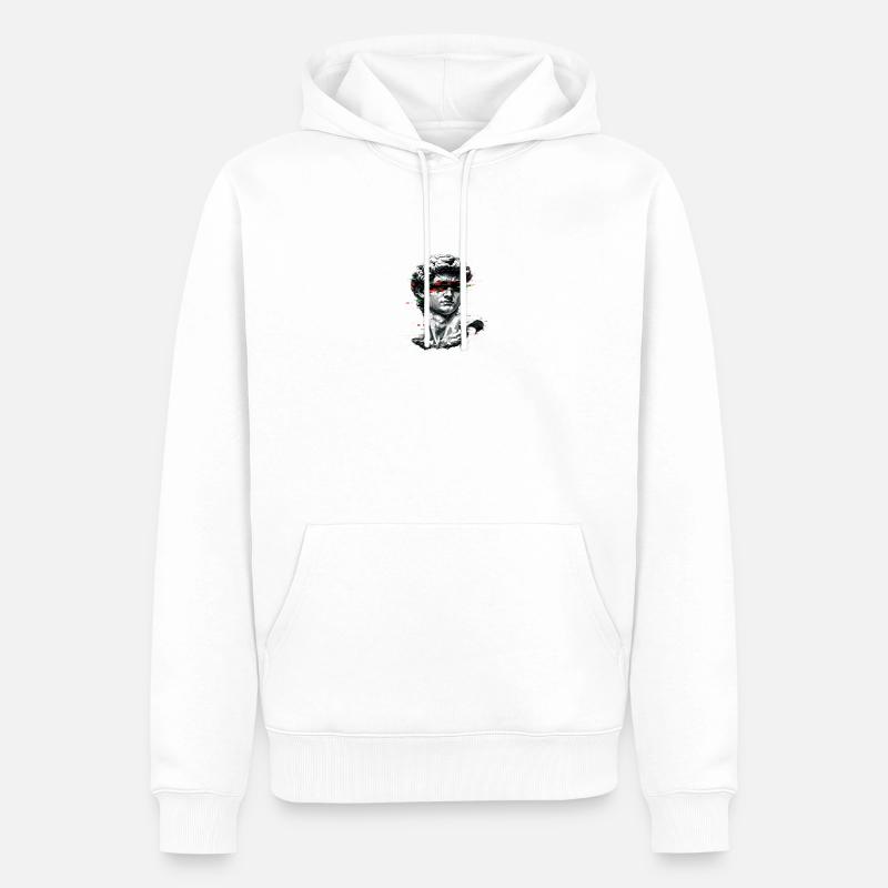 Baroque de bug de buste - Sweat à capuche Premium bio Homme - blanc