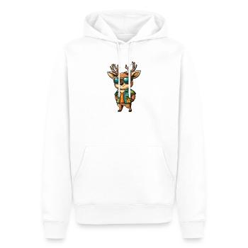 Vacances de bandes dessinées sur les cerfs - Sweat à capuche Premium bio Homme - blanc - Devant - Nico (187cm)