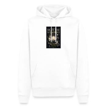 Right Time Neue Energie - Männer Premium Bio Hoodie - Weiß - Vorne - Nico (187cm)