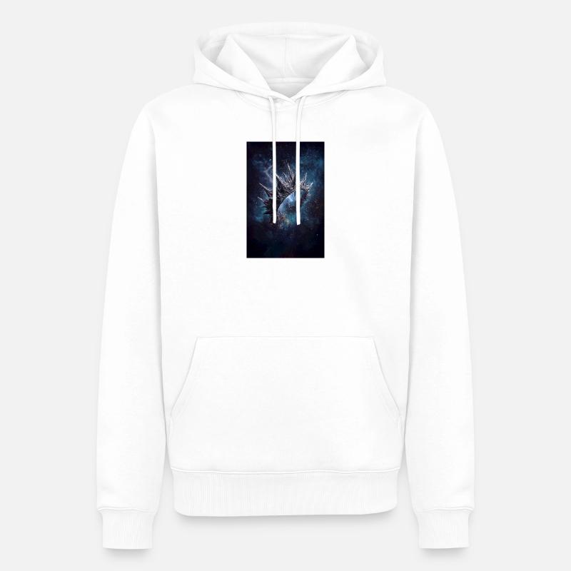 Couronne de nébuleuse épineuse - Sweat à capuche Premium bio Homme - blanc