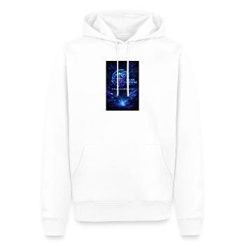 arcane_clockwork_poster_Neon_citate - Sweat à capuche Premium bio Homme - blanc - Devant - Nico (187cm)